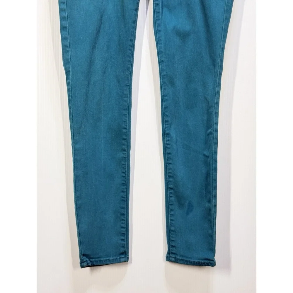 Old Navy Jeans Womens Size 4 Teal Blue Rockstar Super Skinny Mid-Rise Y2K Bright - Picture 3 of 7